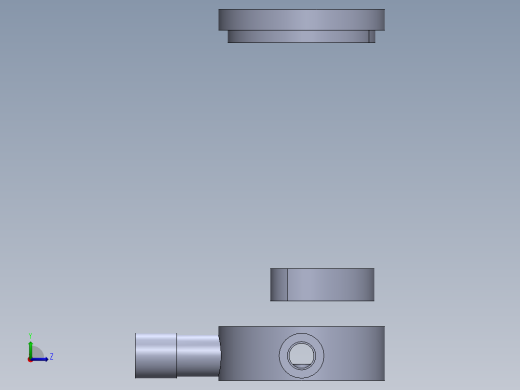 微型伺服分配水T形阀左视缩略图
