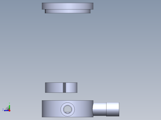 微型伺服分配水T形阀右视缩略图