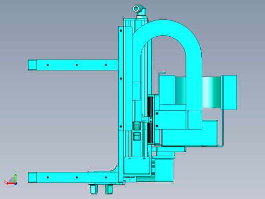 四工位移动抓取机构模型后视缩略图