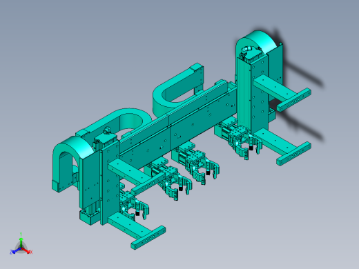 四工位移动抓取机构模型正等轴测缩略图
