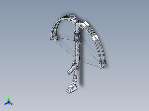 自动弩与弓箭三维模型