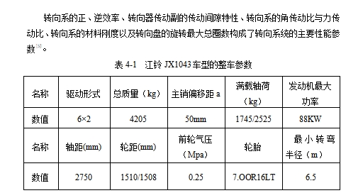 江铃JX1043轻型载货汽车齿轮齿条转向器设计含11张CAD图