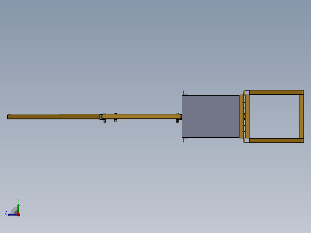 壁挂式椰子压砖机-V1右视图