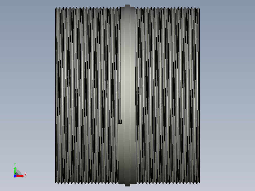 螺纹管对丝-圆边等径 DN100前视图