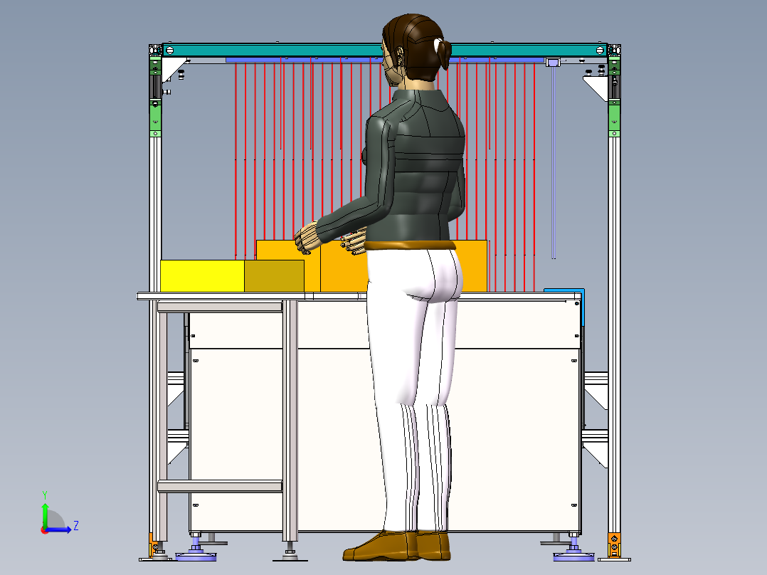 供包台一体化设备  sw21左视图