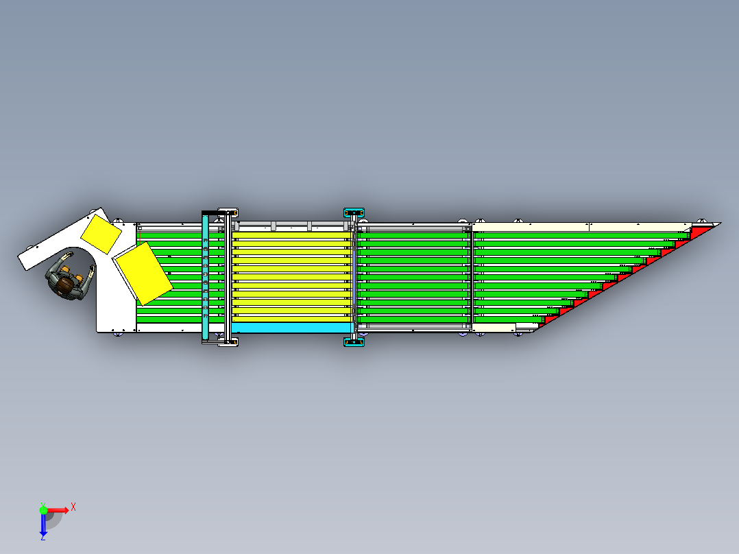 供包台一体化设备  sw21俯视图
