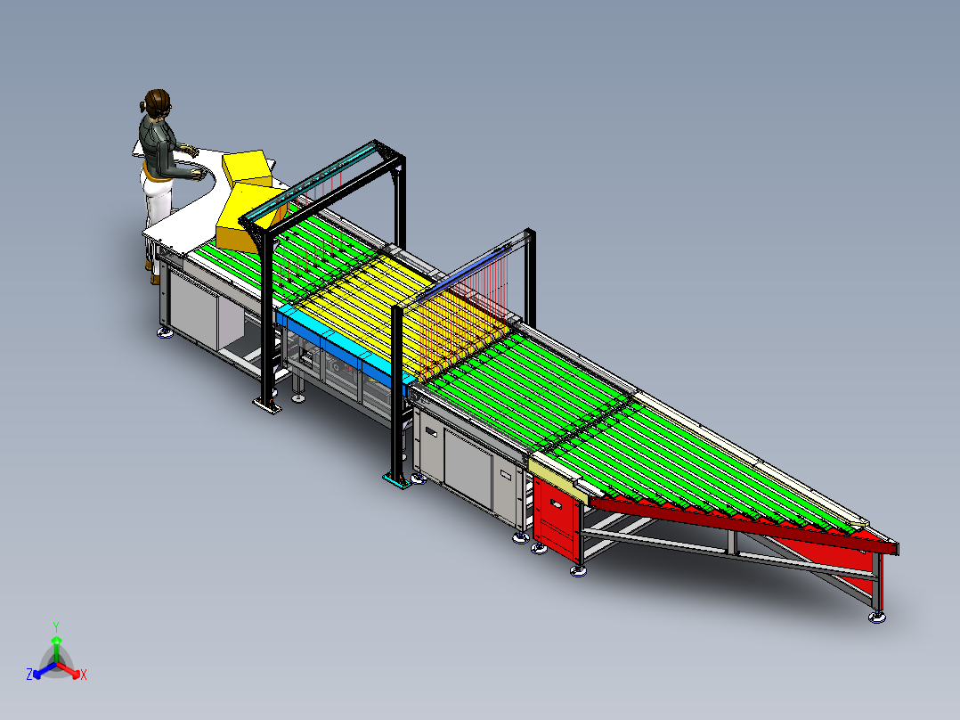供包台一体化设备  sw21正等轴测图