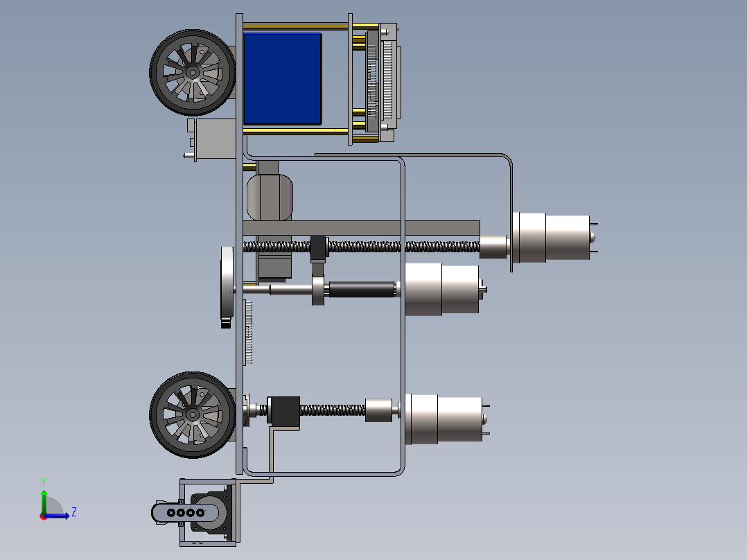 除锈打磨小车  sw20左视图