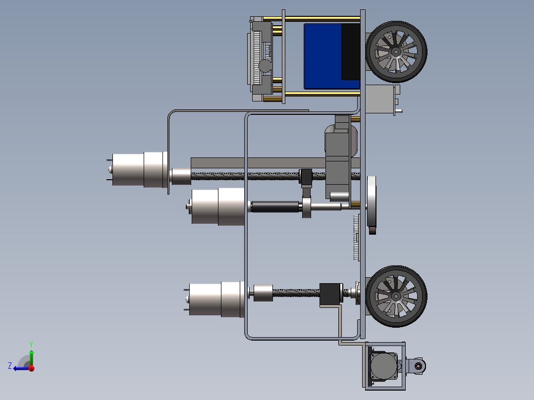 除锈打磨小车  sw20右视图