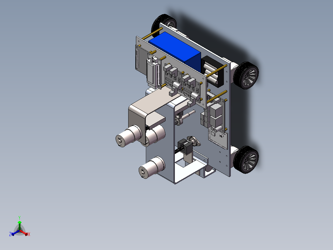 除锈打磨小车  sw20正等轴测图