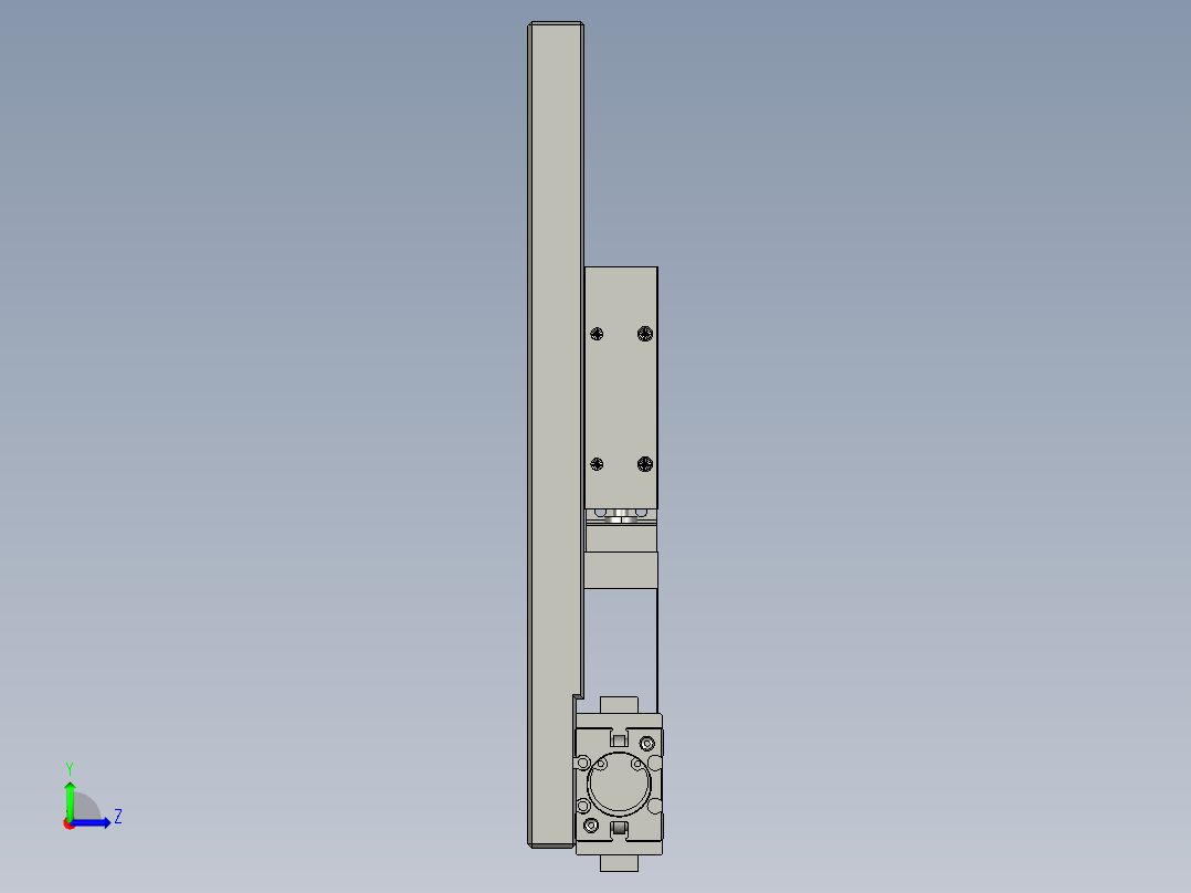 大铝件切膜装置左视图