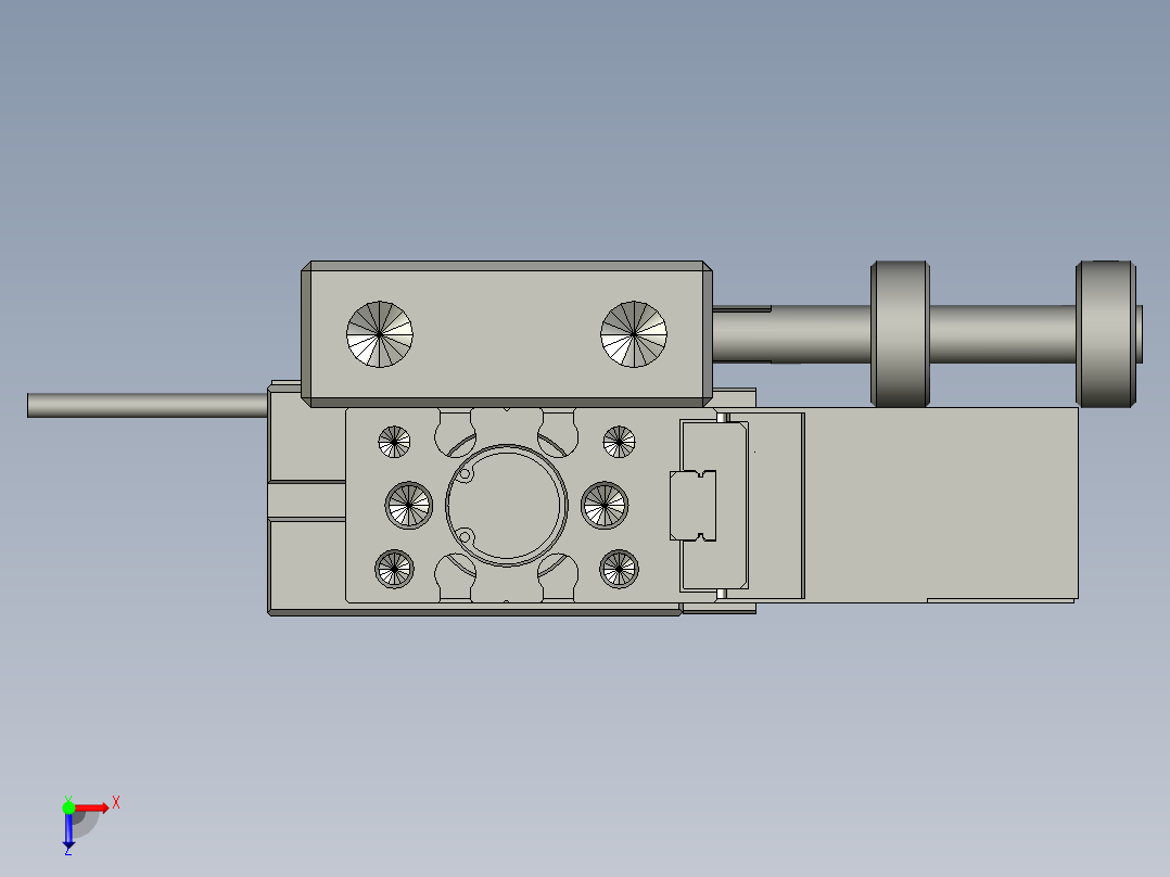 大铝件切膜装置俯视图