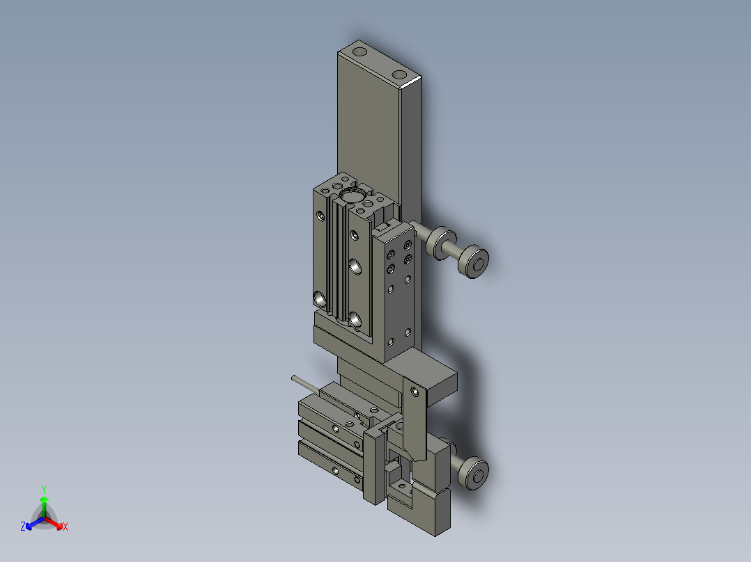 大铝件切膜装置正等轴测图