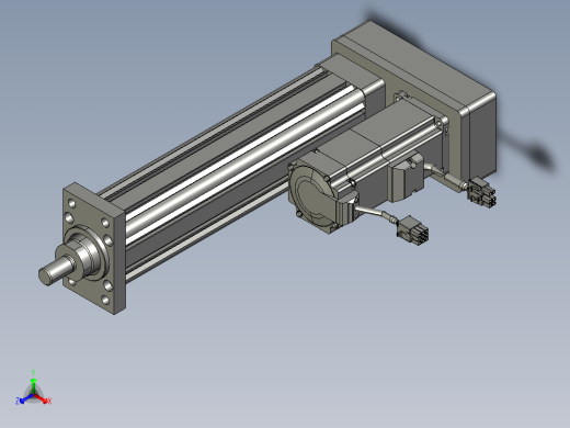 折返式HH65-R210-60法兰前法兰+外螺纹-B电动缸HH65-R210-60法兰