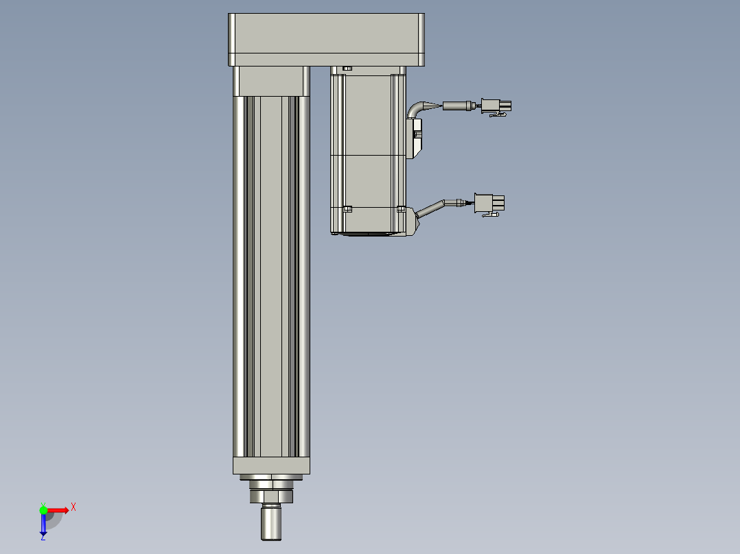 折返式HH65-R210-60法兰前法兰+外螺纹-B电动缸HH65-R210-60法兰俯视图