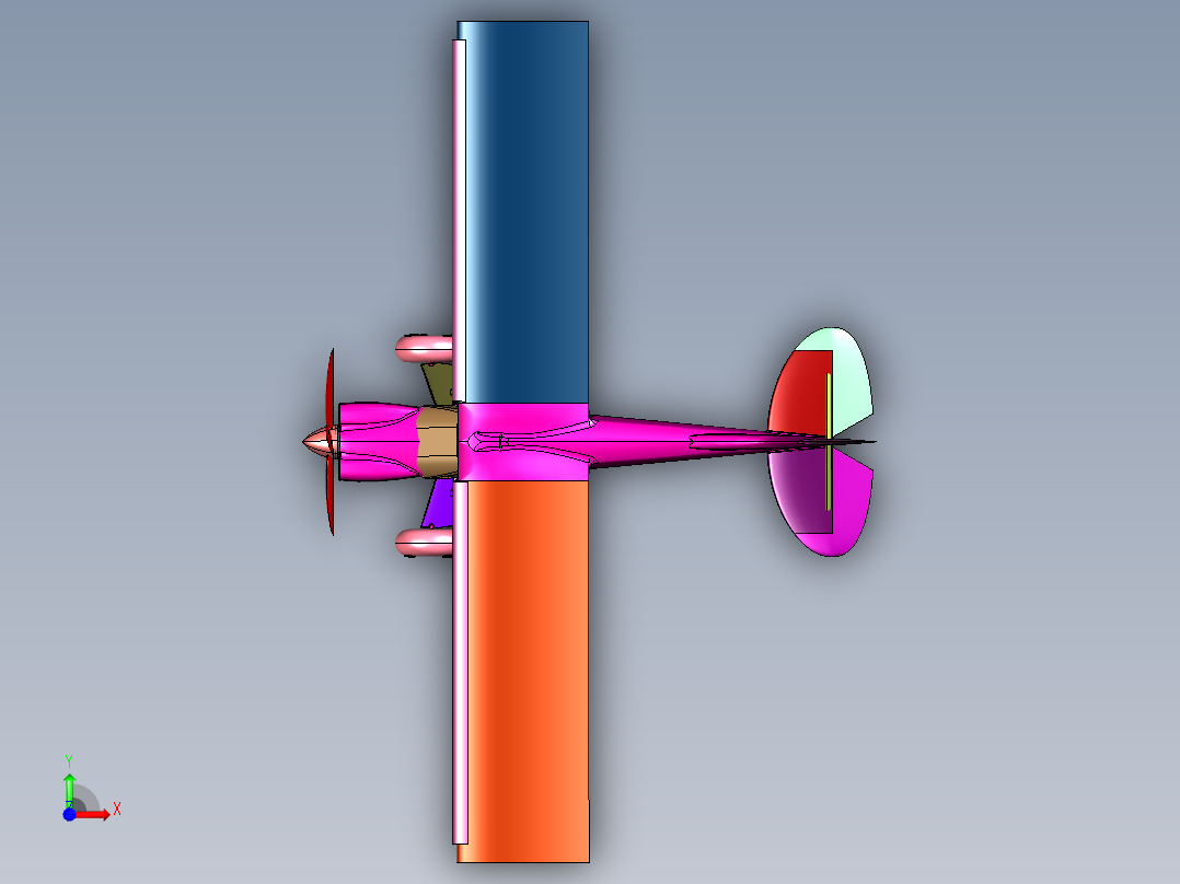 追踪定位的遥控飞机前视图
