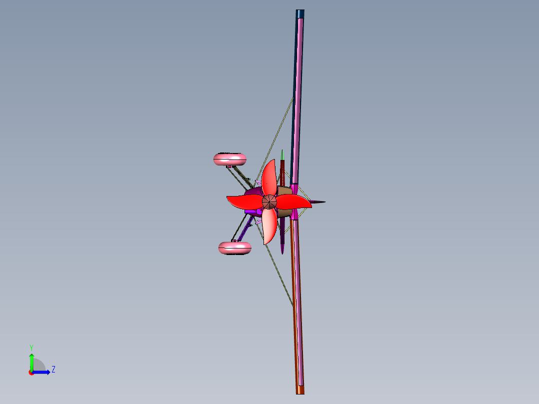 追踪定位的遥控飞机左视图