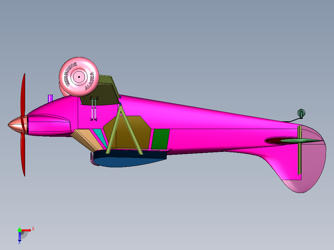 追踪定位的遥控飞机俯视图