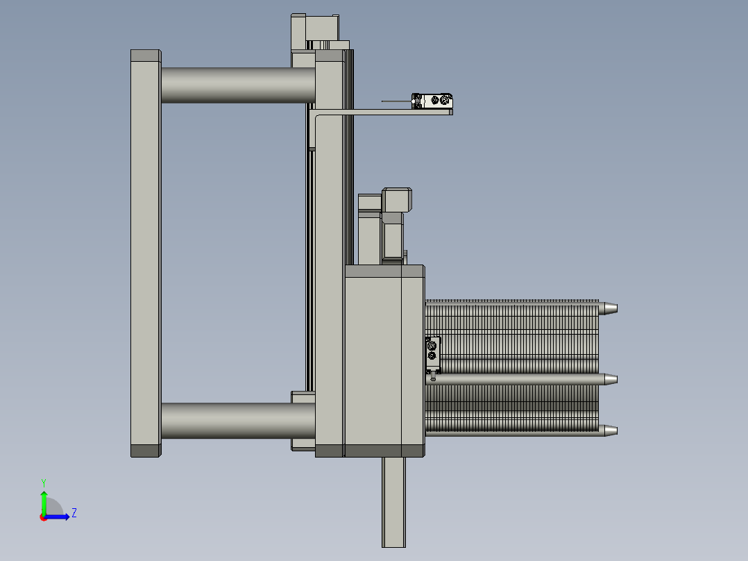 ZK05005泵盖推出组件左视图