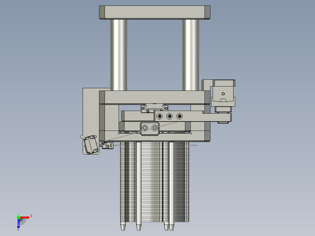 ZK05005泵盖推出组件俯视图