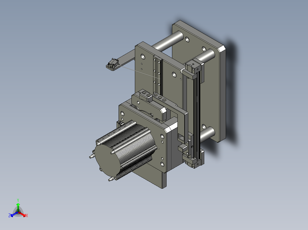 ZK05005泵盖推出组件正等轴测图