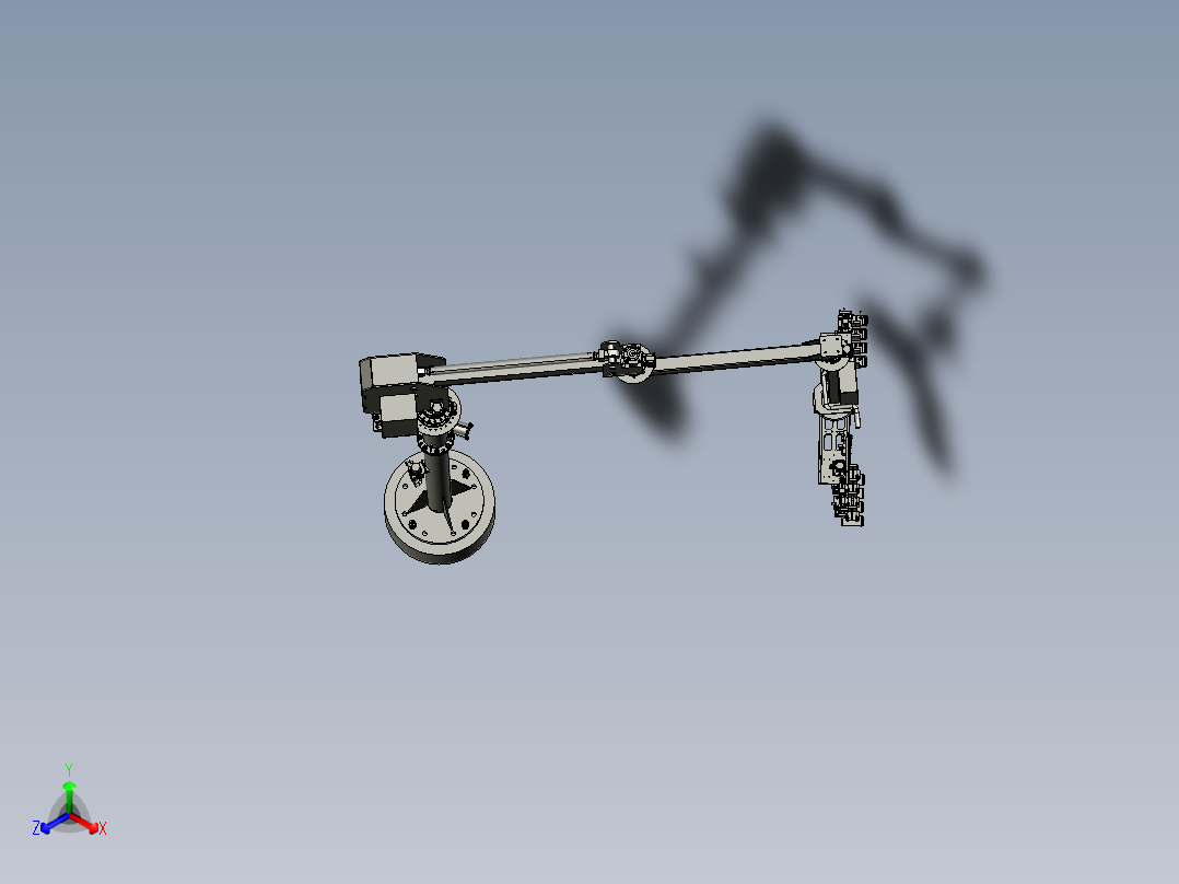 冲压产品用搬运机械手装置主视图