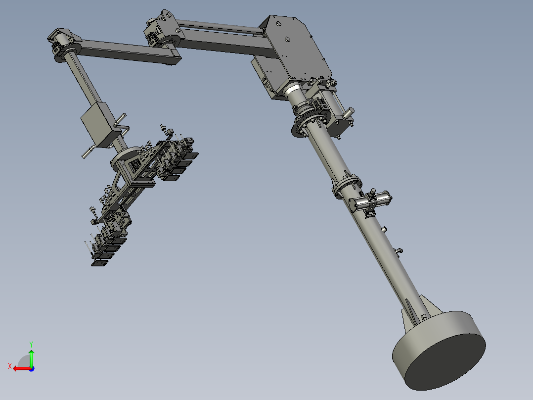 冲压产品用搬运机械手装置后视图