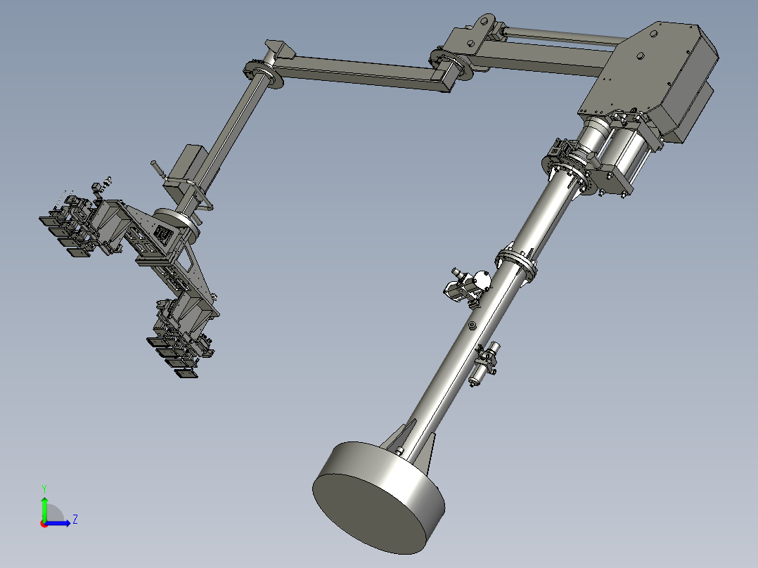 冲压产品用搬运机械手装置左视图