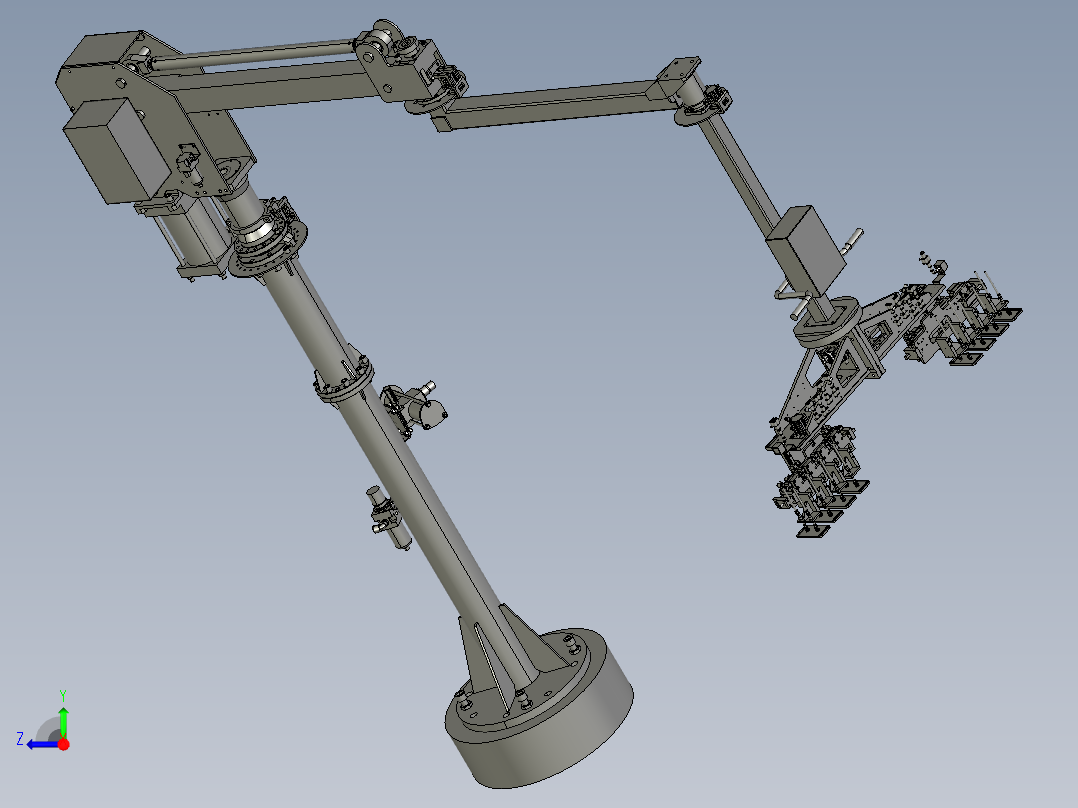 冲压产品用搬运机械手装置右视图