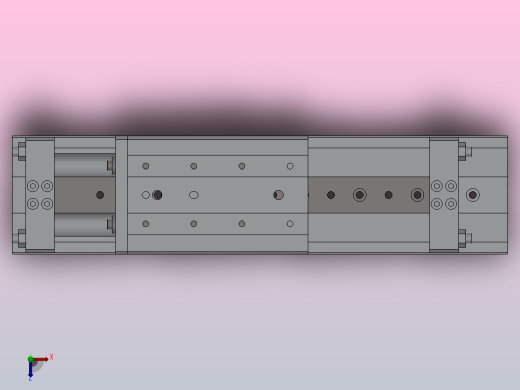 精确气动滑台(循环式直线导轨)HMXF20[HMXW20-150]俯视缩略图