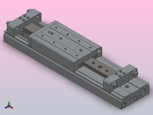 精确气动滑台(循环式直线导轨)HMXF20[HMXW20-150]正等轴测缩略图