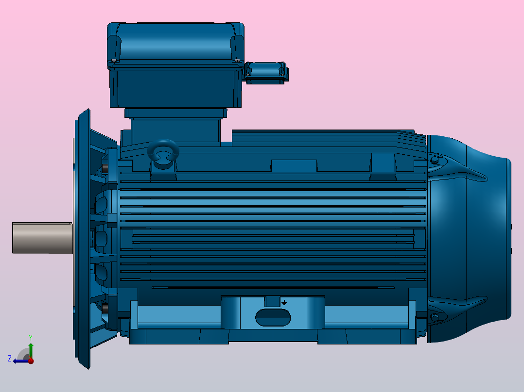 WEG电机355AB右视图
