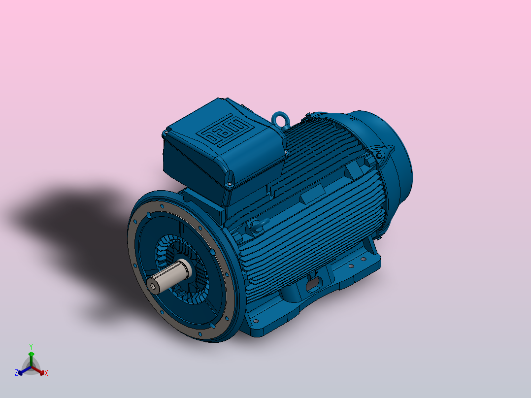 WEG电机355AB正等轴测图