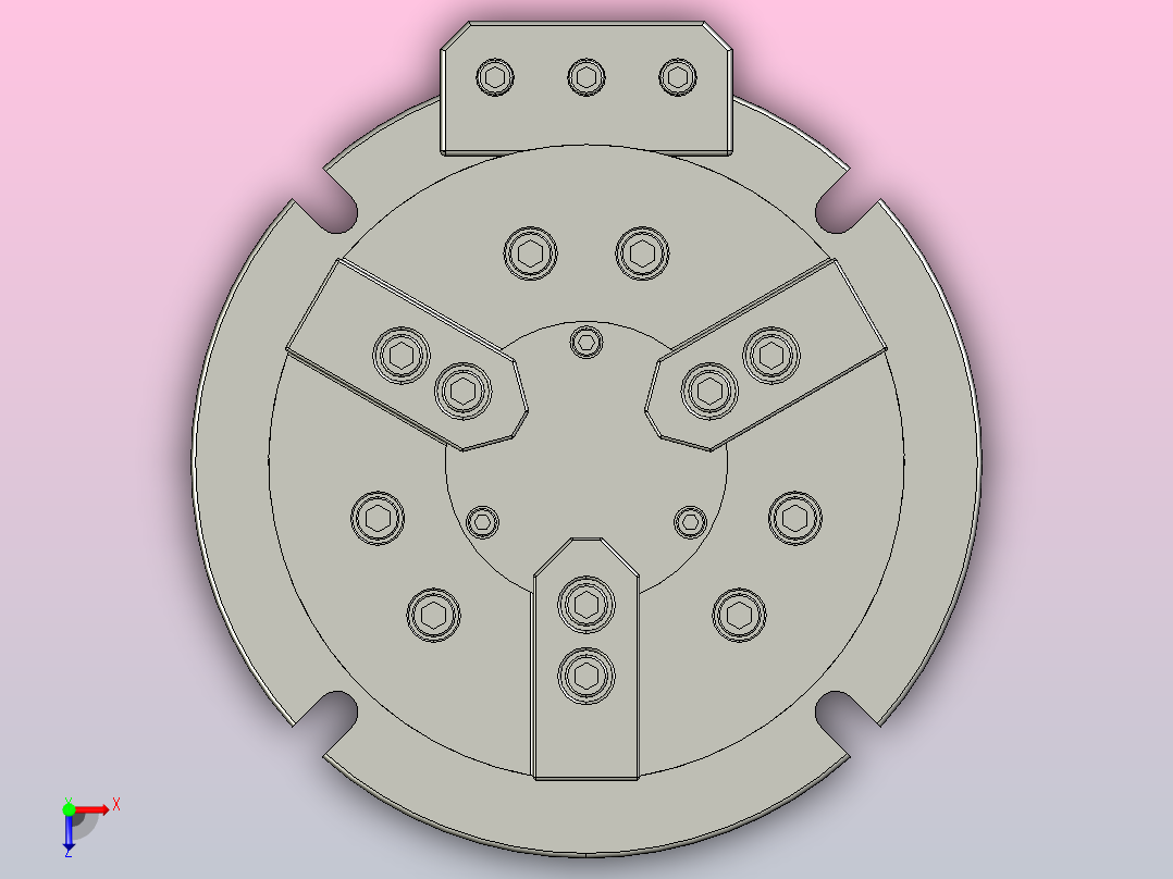 VH中空立式夹头[VH-208]俯视图