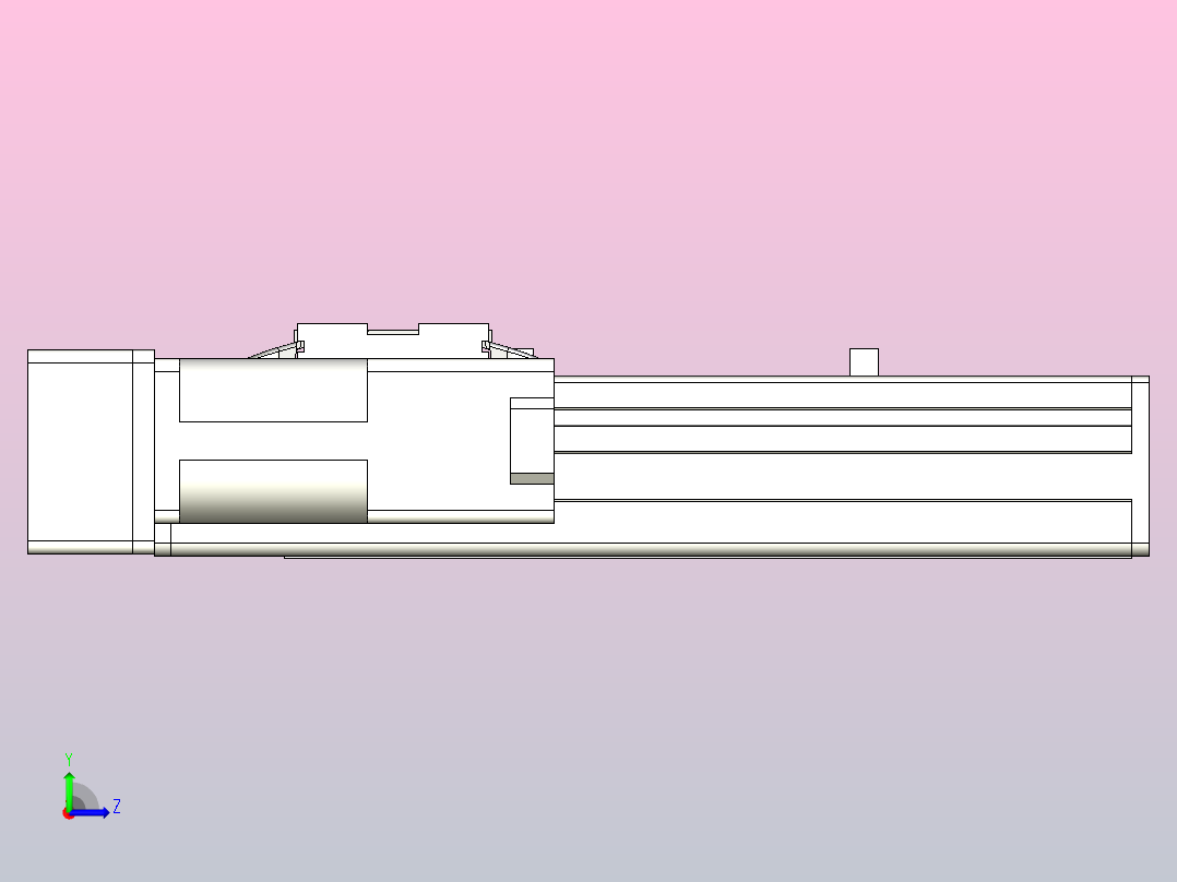 MTH5M标准螺杆滑台[MTH5M-L#-100-BL-P10-C3]左视图