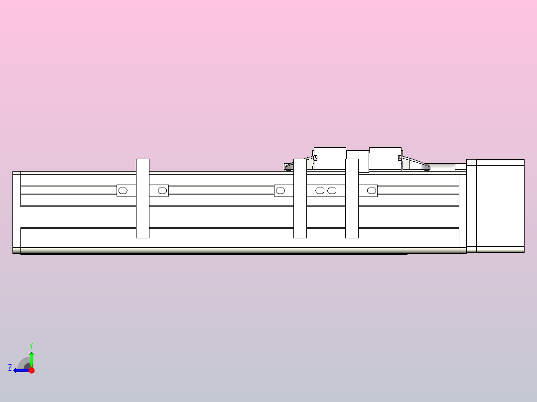 MTH5M标准螺杆滑台[MTH5M-L#-100-BL-P10-C3]右视图