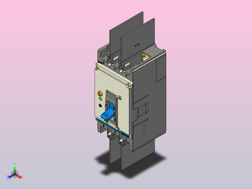 NXMLE-125H 3P剩余电流动作断路器三维模型202209
