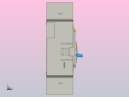 NXMLE-125H 3P剩余电流动作断路器三维模型202209左视缩略图