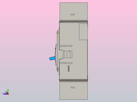 NXMLE-125H 3P剩余电流动作断路器三维模型202209右视缩略图