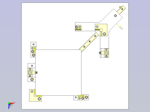 一款简易夹紧夹具3D图模型俯视缩略图