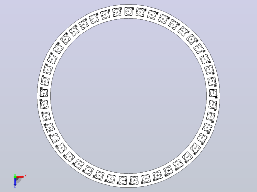 WS2812B环8至45 LED白色PCB俯视缩略图