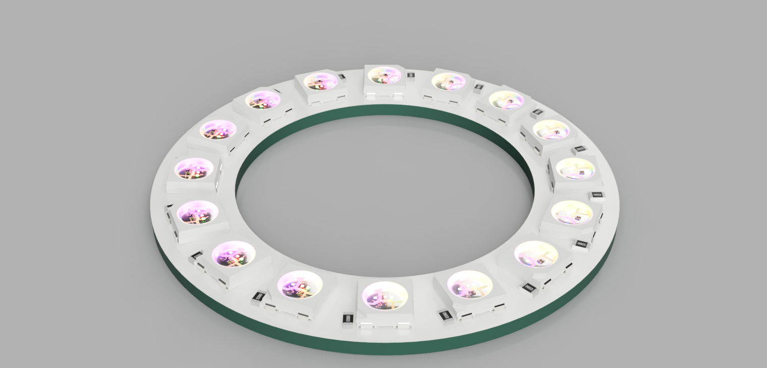 WS2812B环8至45 LED白色PCB