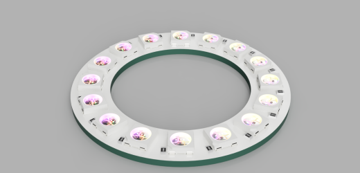 WS2812B环8至45 LED白色PCB缩略图