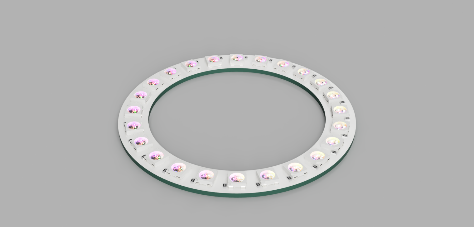 WS2812B环8至45 LED白色PCB