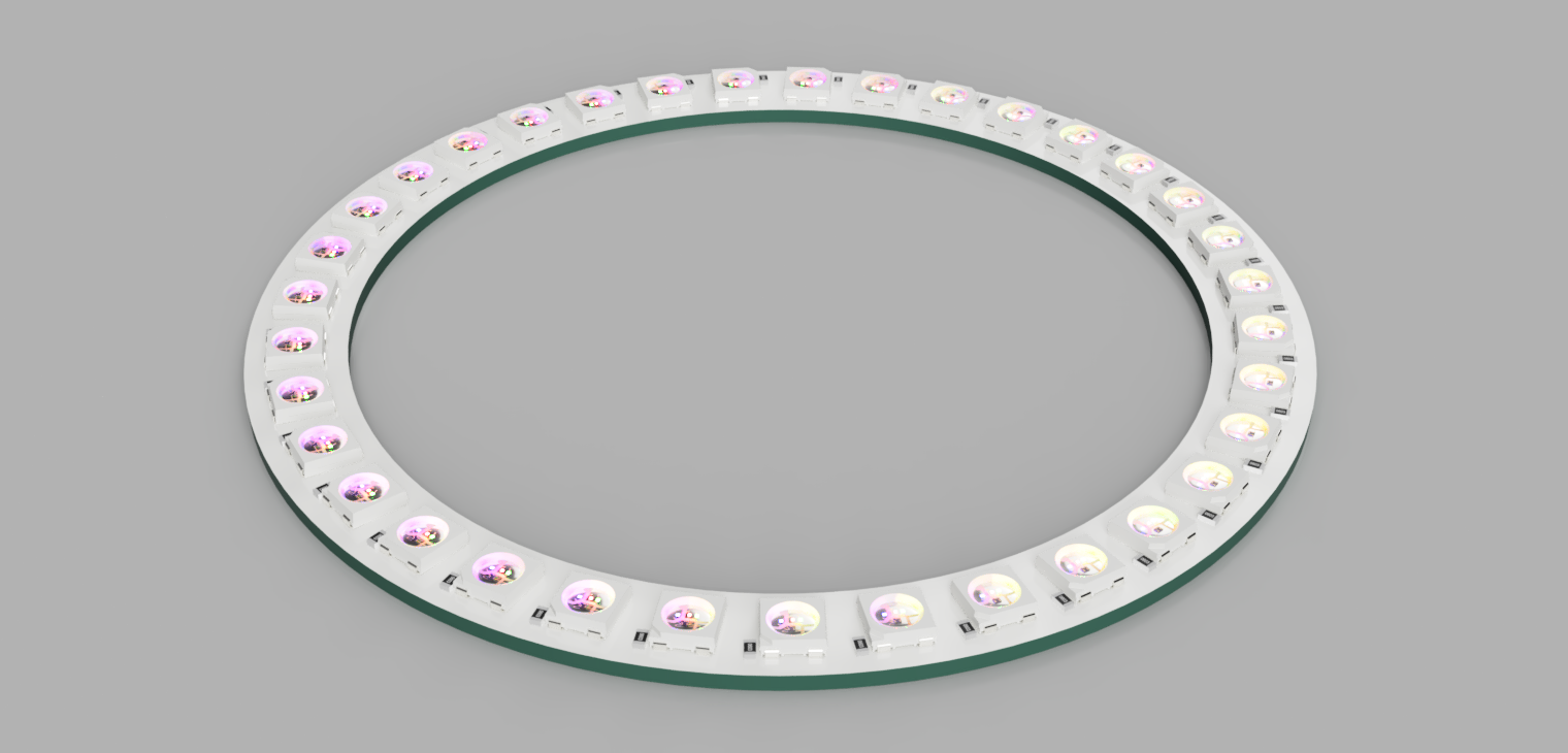 WS2812B环8至45 LED白色PCB