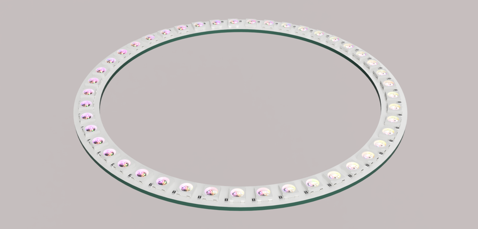 WS2812B环8至45 LED白色PCB