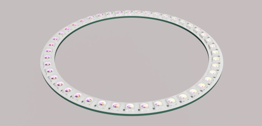 WS2812B环8至45 LED白色PCB缩略图