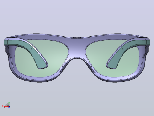 运动眼镜3D数模图纸 Solidworks设计后视缩略图