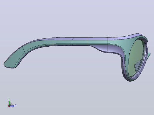 运动眼镜3D数模图纸 Solidworks设计左视缩略图
