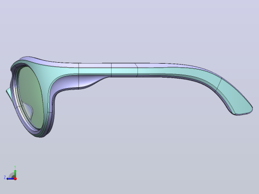 运动眼镜3D数模图纸 Solidworks设计右视缩略图
